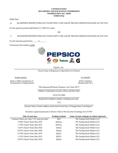 Thumbnail Pepsico Quarterly Report 2020-q1