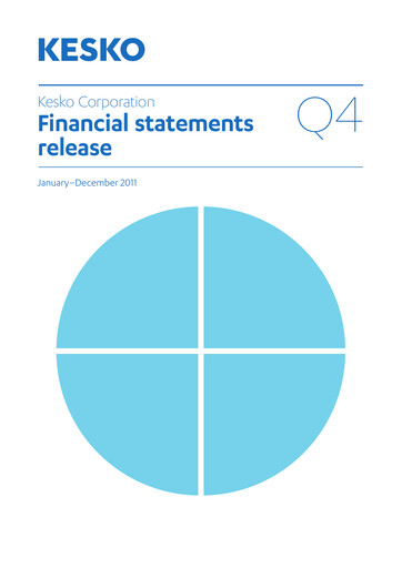 Thumbnail Kesko
 Financial Statement 2011