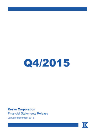 Thumbnail Kesko
 Financial Statement 2015