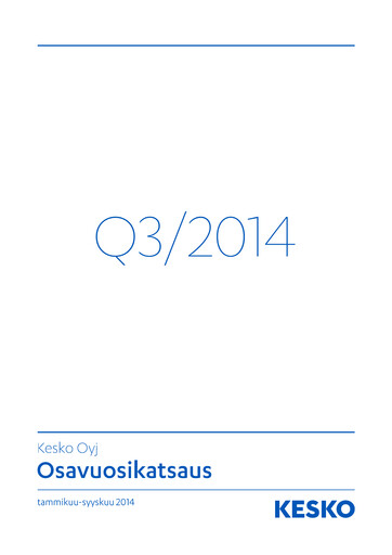Miniature Kesko
 Rapport trimestriel 2014-q3