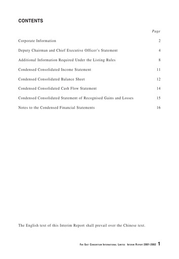 Vorschaubild Far East Consortium International Halbjahresbericht 2001-2002