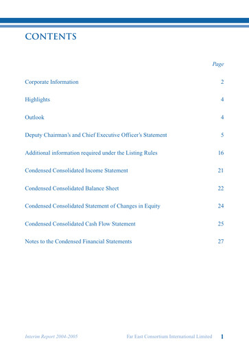 Vorschaubild Far East Consortium International Halbjahresbericht 2004-2005