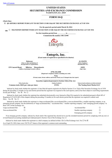 Thumbnail Entegris Quarterly Report 2024-q1