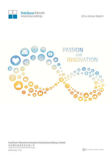 Miniature Hutchison Telecommunications Hong Kong Holdings Rapport annuel 2016
