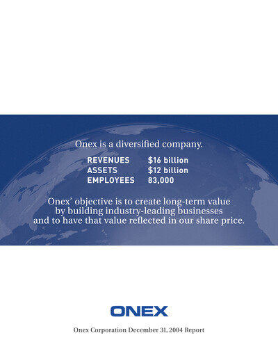 Thumbnail Onex Annual Report 2004