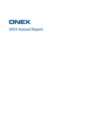 Thumbnail Onex Annual Report 2024