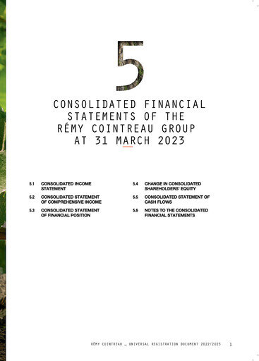 Thumbnail Rémy Cointreau
 Financial Statement fy2023