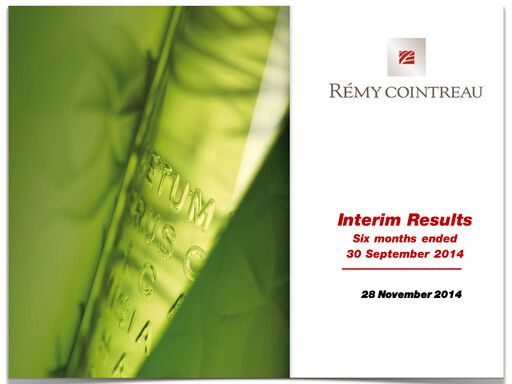 Thumbnail Rémy Cointreau
 Half-year Report 2014-h1