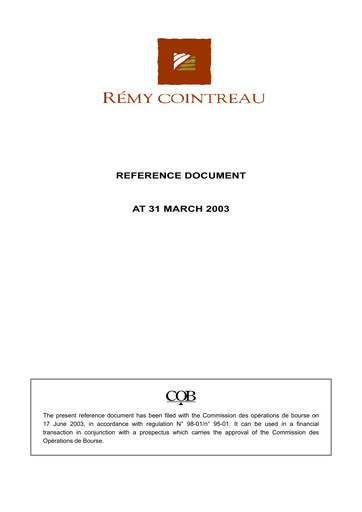 Thumbnail Rémy Cointreau
 Universal Registration Document fy2003