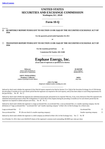 Vorschaubild Enphase Energy
 Quartalsbericht 2012-q3
