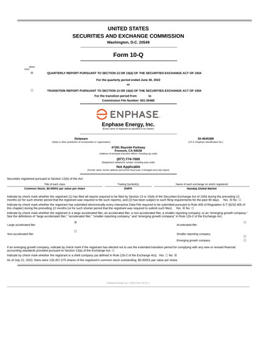 Vorschaubild Enphase Energy
 Quartalsbericht 2022-q2