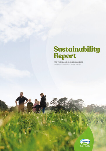 Thumbnail Fonterra Sustainability Report 2019