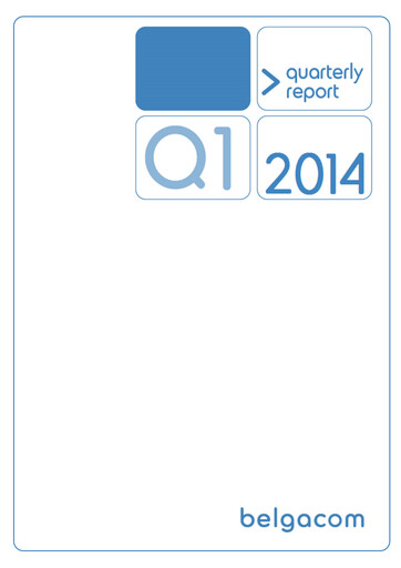 Thumbnail Proximus Quarterly Report 2014-q1