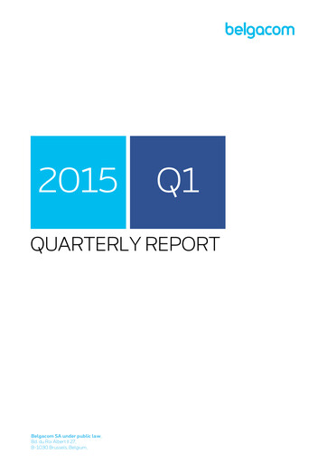 Thumbnail Proximus Quarterly Report 2015-q1
