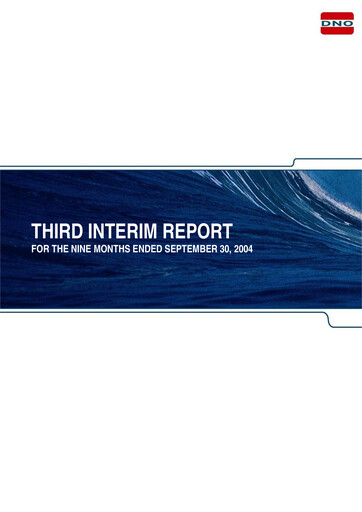 Thumbnail DNO ASA Quarterly Report 2004-q3
