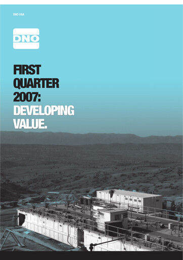 Thumbnail DNO ASA Quarterly Report 2007-q1