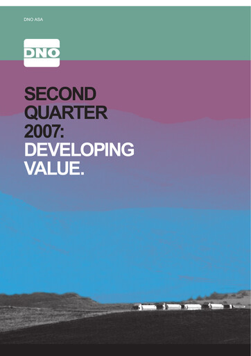 Thumbnail DNO ASA Quarterly Report 2007-q2