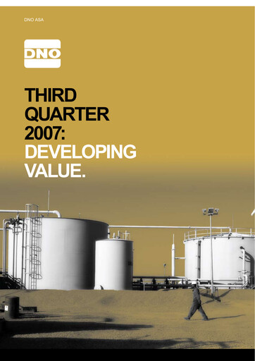 Thumbnail DNO ASA Quarterly Report 2007-q3
