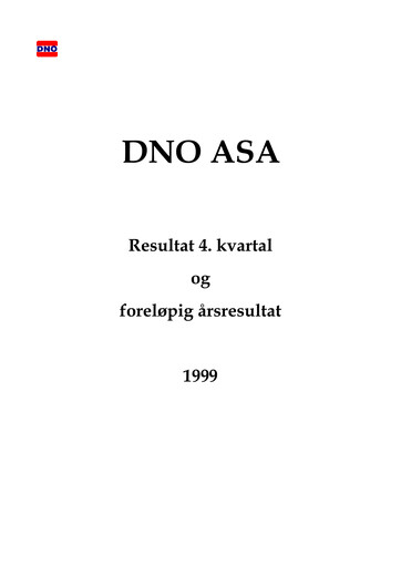 Thumbnail DNO ASA Quarterly Report 1999-q4