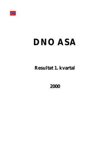 Thumbnail DNO ASA Quarterly Report 2000-q1