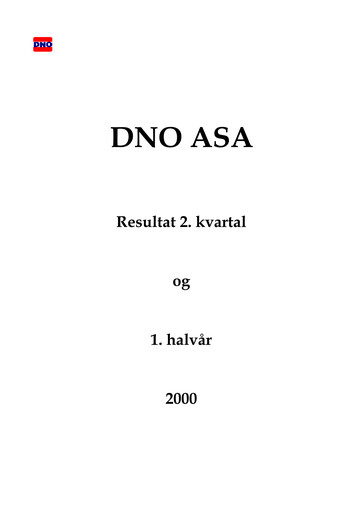 Thumbnail DNO ASA Quarterly Report 2000-q2