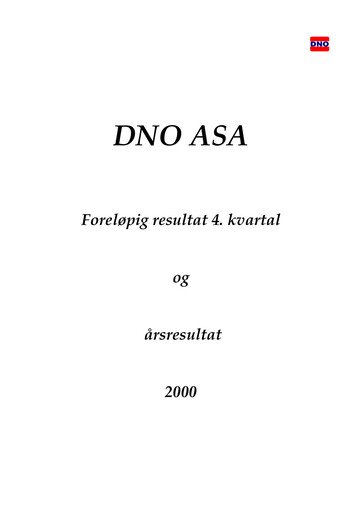 Thumbnail DNO ASA Quarterly Report 2000-q4