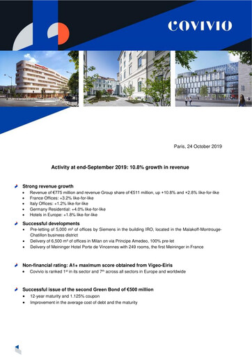 Thumbnail Covivio
 Quarterly Report 2019-q3