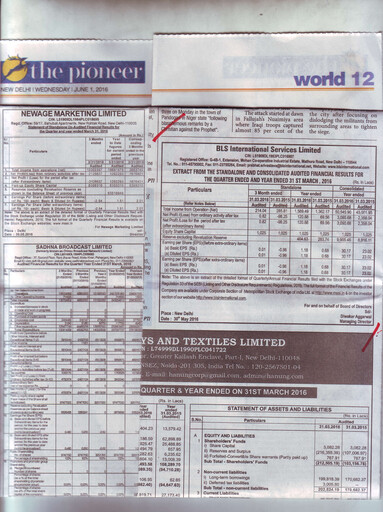 Thumbnail BLS International
 Financial Report 2016