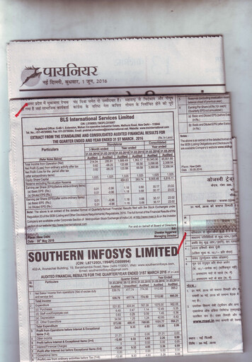 Thumbnail BLS International
 Financial Report 2016