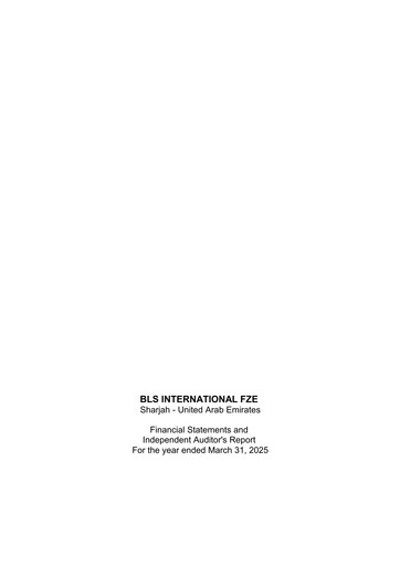 Thumbnail BLS International
 Financial Statement 2024-2025