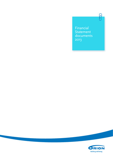 Thumbnail Orion Corporation Financial Statement 2013