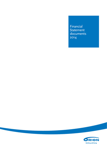 Thumbnail Orion Corporation Financial Statement 2014