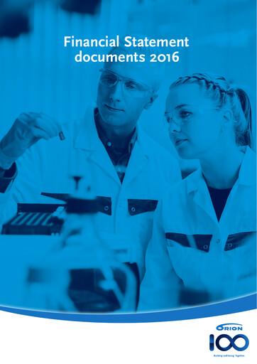 Thumbnail Orion Corporation Financial Statement 2016