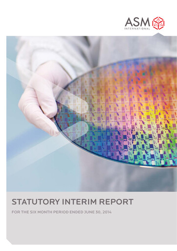 Thumbnail ASM International
 Half-year Report 2014-h1