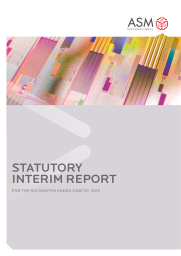 Thumbnail ASM International
 Half-year Report 2015-h1