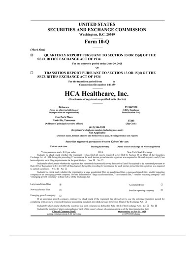 Thumbnail HCA Healthcare Quarterly Report 2025-q2