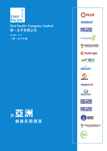 Thumbnail First Pacific Company  Annual Report 2015