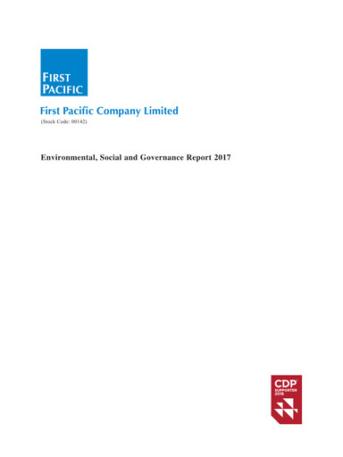 Miniature First Pacific Company  Rapport ESG 2017