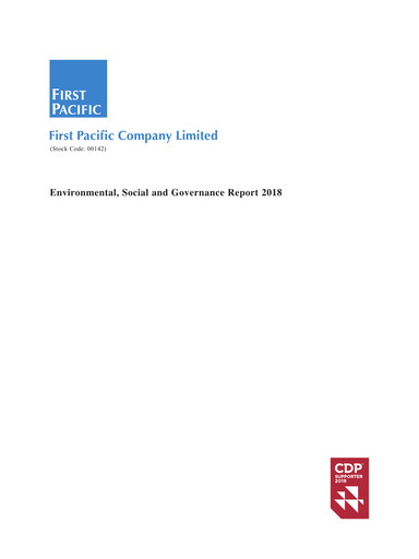 Miniature First Pacific Company  Rapport ESG 2018