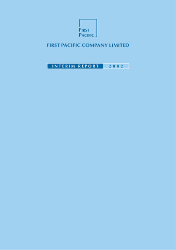 Thumbnail First Pacific Company  Half-year Report 2002-h1