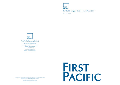 Thumbnail First Pacific Company  Half-year Report 2007-h1
