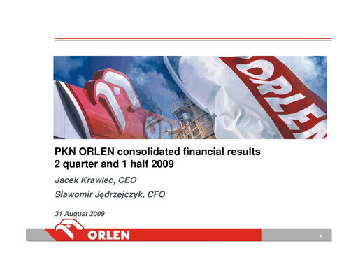 Vorschaubild PKN Orlen
 Halbjahresbericht 2009-h1
