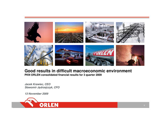Thumbnail PKN Orlen
 Quarterly Report 2009-q3