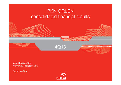 Thumbnail PKN Orlen
 Quarterly Report 2013-q4