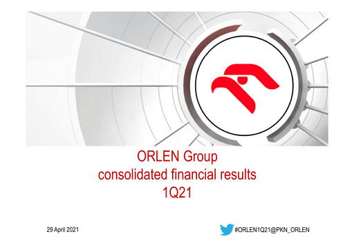 Miniature PKN Orlen
 Rapport trimestriel 2021-q1