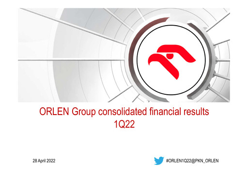 Miniature PKN Orlen
 Rapport trimestriel 2022-q1