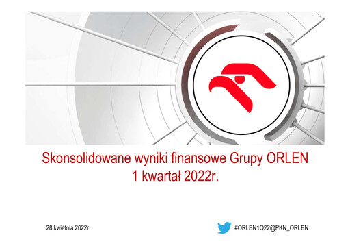Thumbnail PKN Orlen
 Quarterly Report 2022-q1
