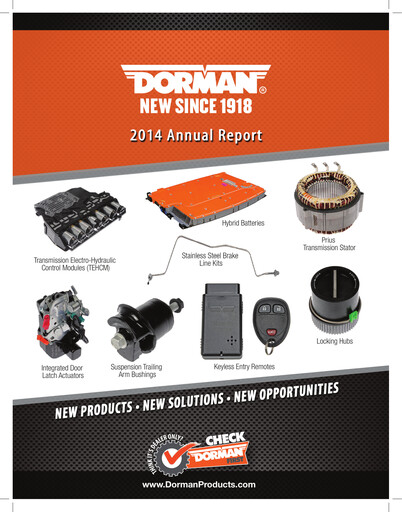 Thumbnail Dorman Products Annual Report 2014