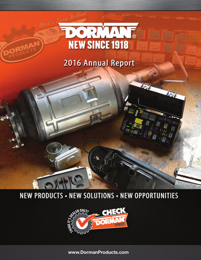 Thumbnail Dorman Products Annual Report 2016