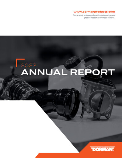 Thumbnail Dorman Products Annual Report 2022